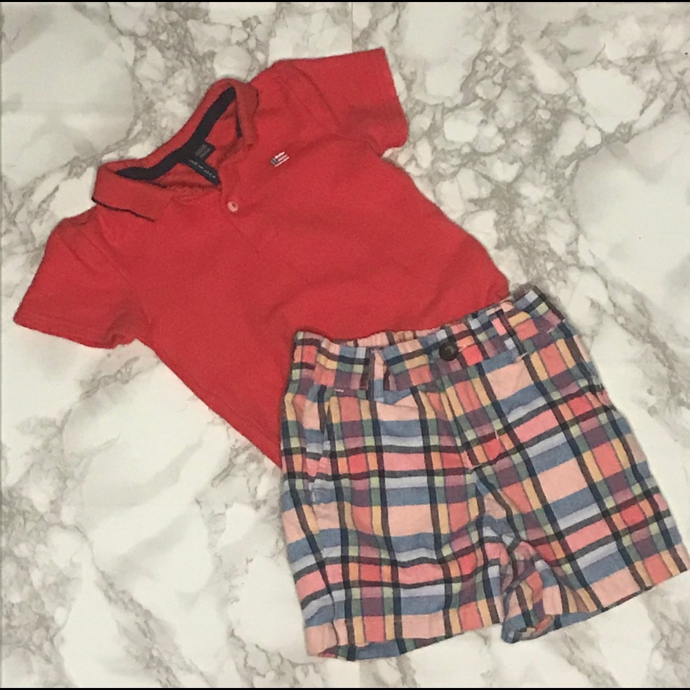 Janie & Jack 2pc Polo & Short Set